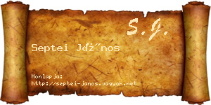 Septei János névjegykártya