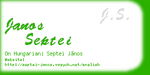 janos septei business card