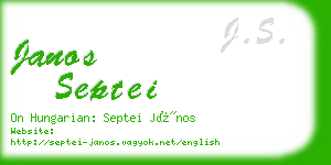 janos septei business card